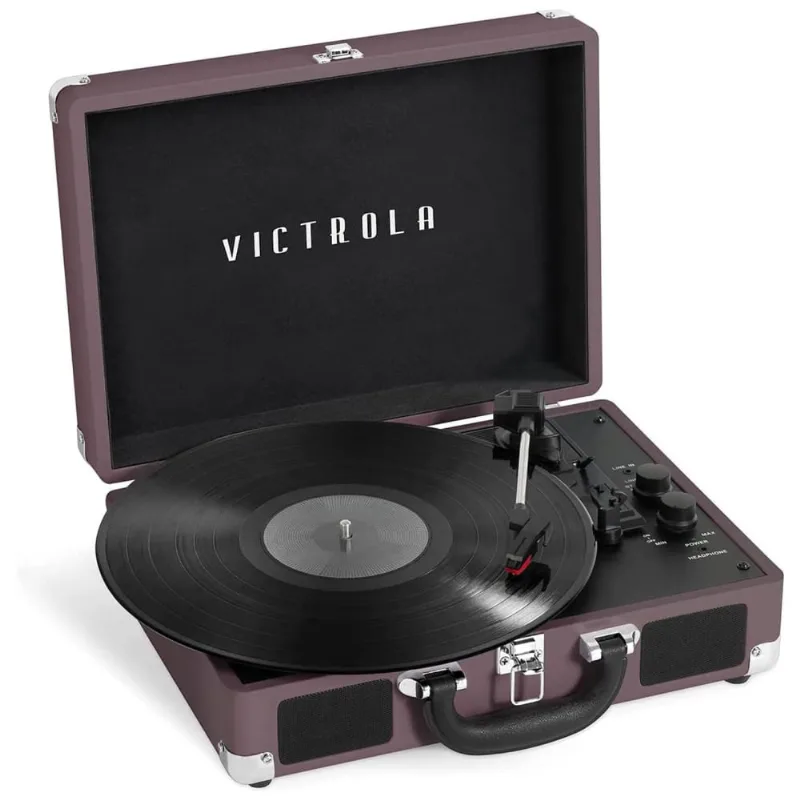 Vitrola Toca Discos 3 Velocidades, Sem Fio, Com Usb, 45 Rpm, Roxo, 110v, Victrola Vsc 550bt Mag Sdf, Violeta