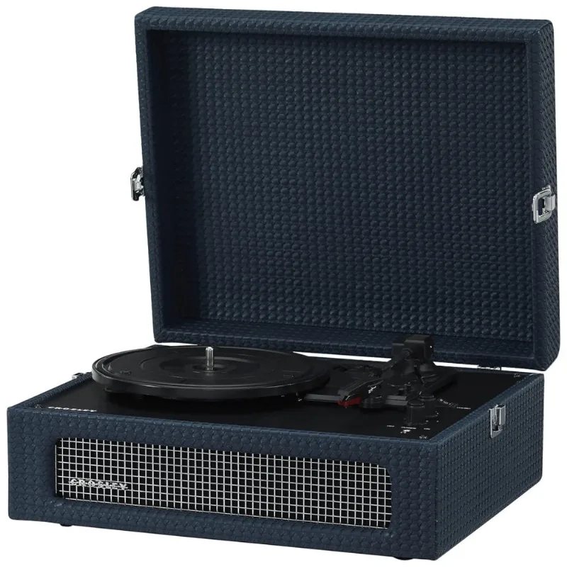 Vitrola Toca Discos 3 Velocidades, Com Usb, 45 Rpm, 110v, Crosley Cr8017b Ny, Azul