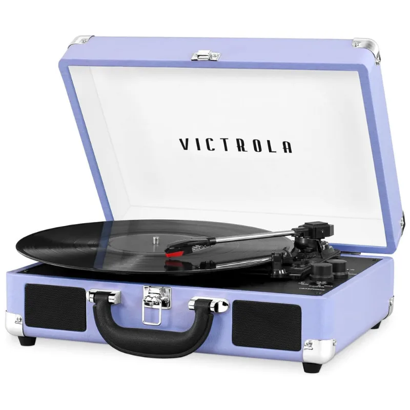 Vitrola Toca Discos Lvg 3 Velocidades, Entrada Aux, 45 Rpm, Roxo, 110v, Victrola Vsc 550bt Lg, Violeta
