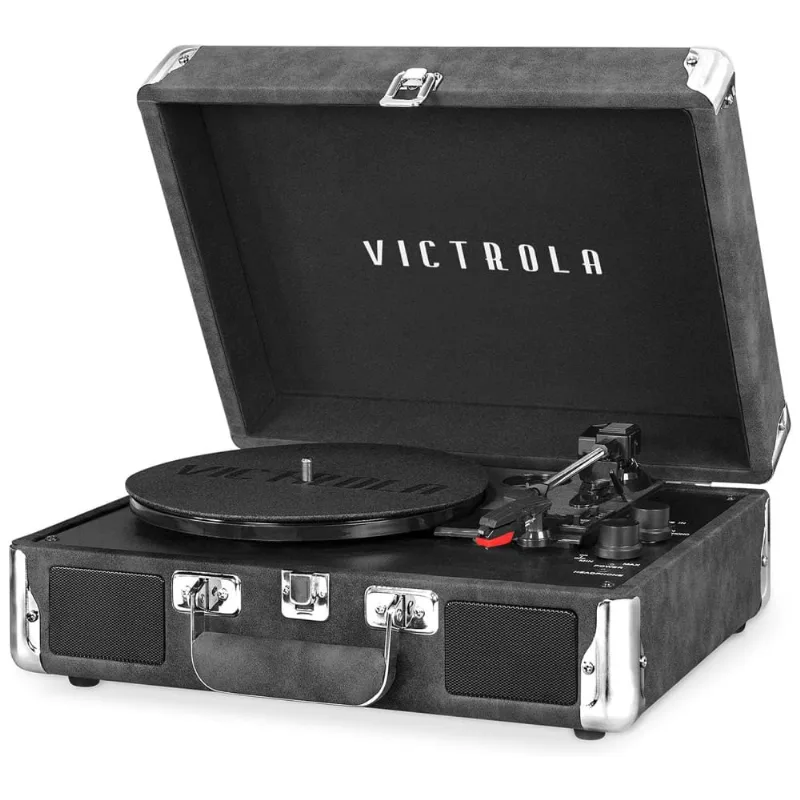 Vitrola Toca Discos 3 Velocidades, Com Bluetooth, 45 Rpm, 110v, Victrola Vsc 550bt Gry, Preto