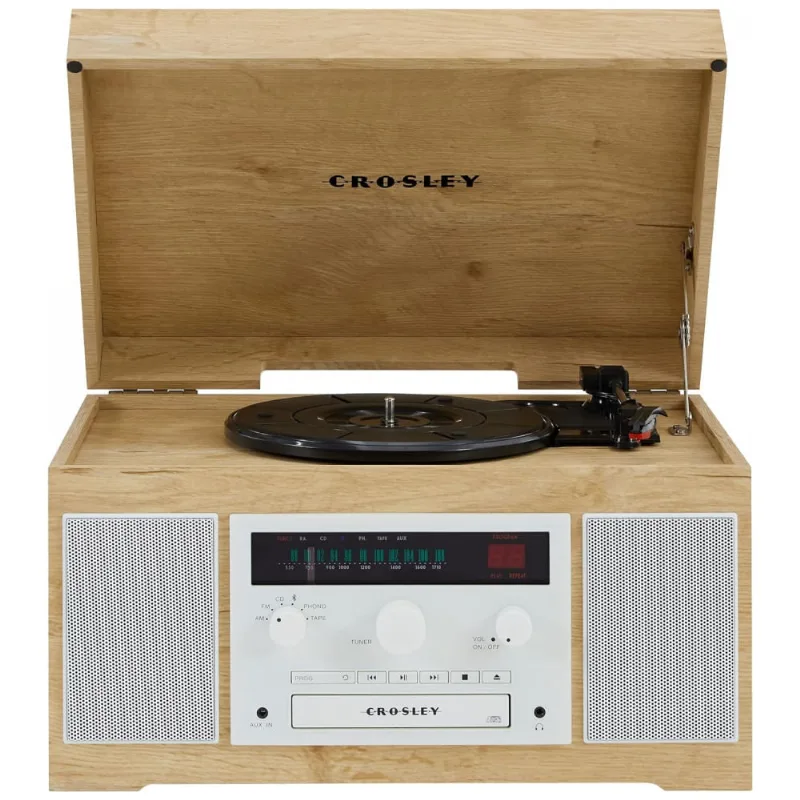 Vitrola Toca Discos Com Plataforma 3 Velocidades, Sem Fio, 78 Rpm, 110v, Crosley Cr7018a Na, Marrom