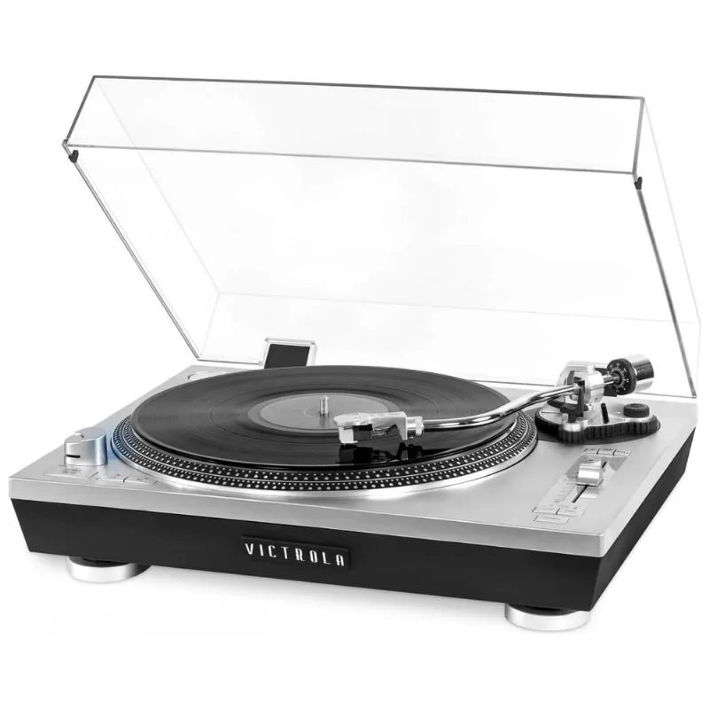 Vitrola Toca Discos 2 Velocidades Com Bluetooth, 110v, Victrola Vpro 2000 Slv, Preto