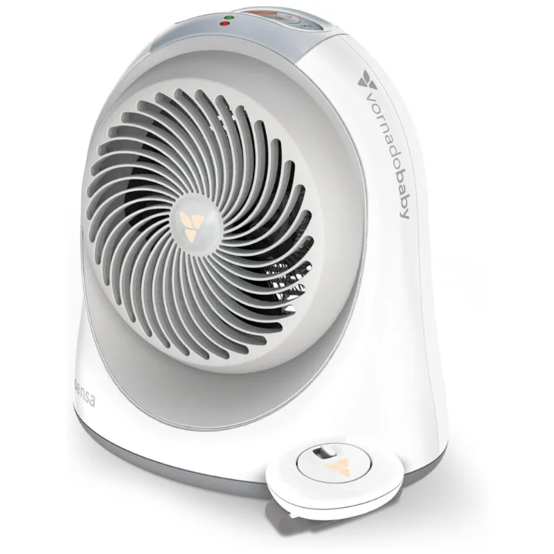 Aquecedor Eletrico Para Bebes Com Recursos De Seguranca Avancados E Temporizador, 110v, Vornadobaby Sensa, Branco