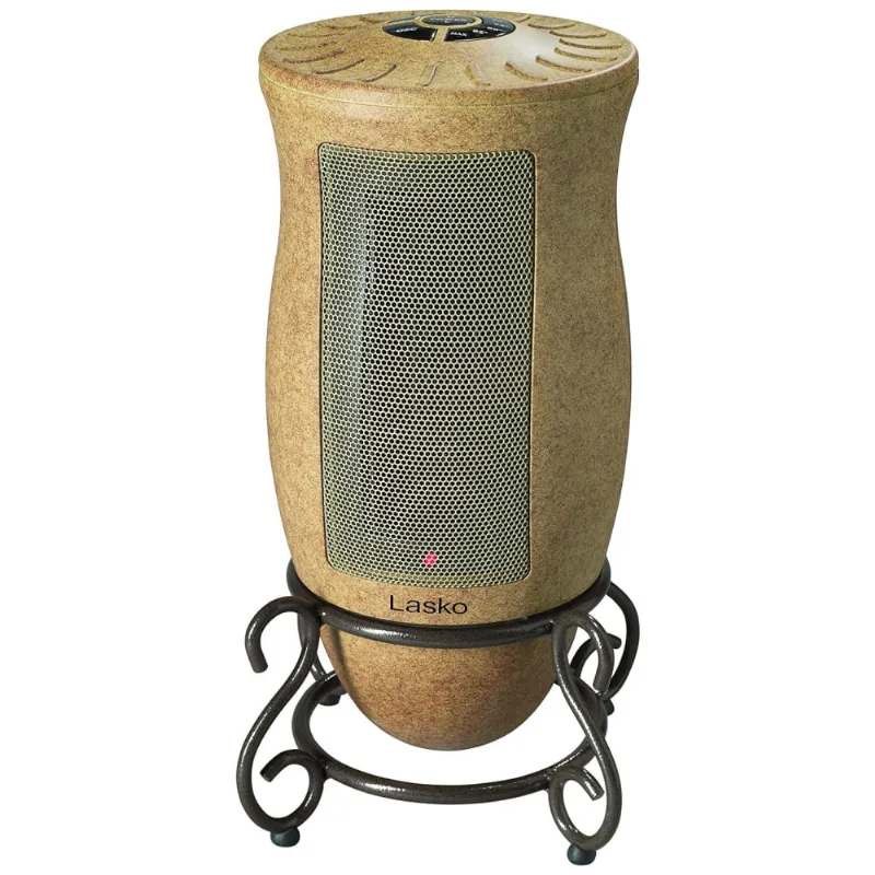 Aquecedor Eletrico Retro De Ceramica Com 2 Niveis De Potencia E Termostato Ajustavel, 1500w, 110v, Lasko 6405, Dourado