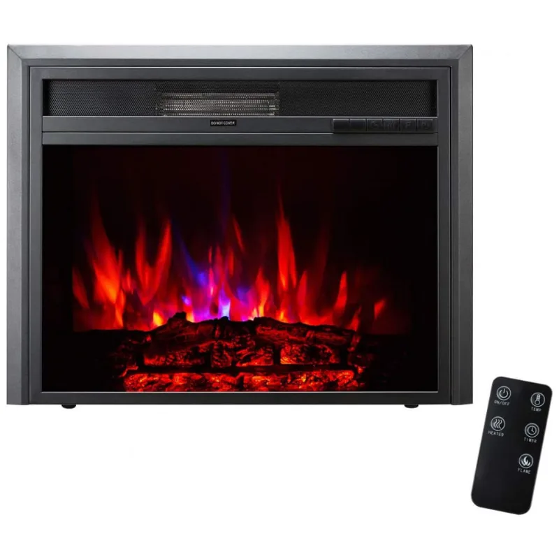Lareira Eletrica De Embutir A55x65l, Com Controle Remoto Desligamento Automatico, 1500w, 110v, Tagi, Preto