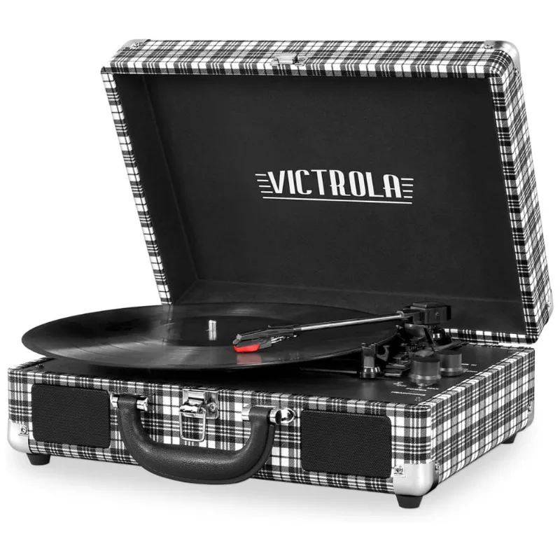 Vitrola Toca Discos Retro Vitrola, 3 Velocidades Com Bluetooth E Alto Falantes Embutidos, 110v, Victrola Vsc 550bt Wx, Preto