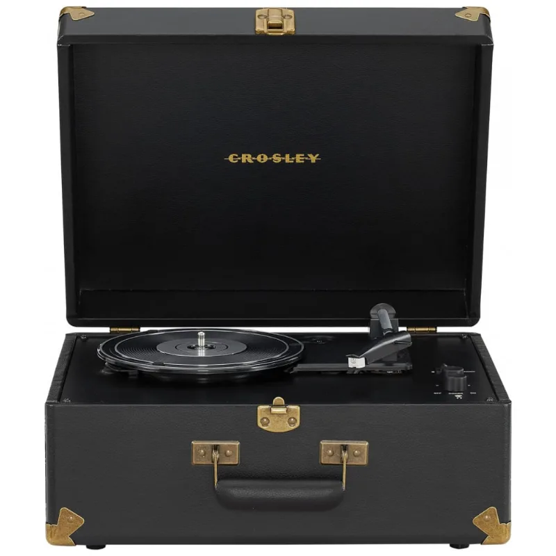 Vitrola Toca Discos Retro Vitrola, 3 Velocidades Com Bluetooth, 110v, Crosley Cr6253b Bk, Preto