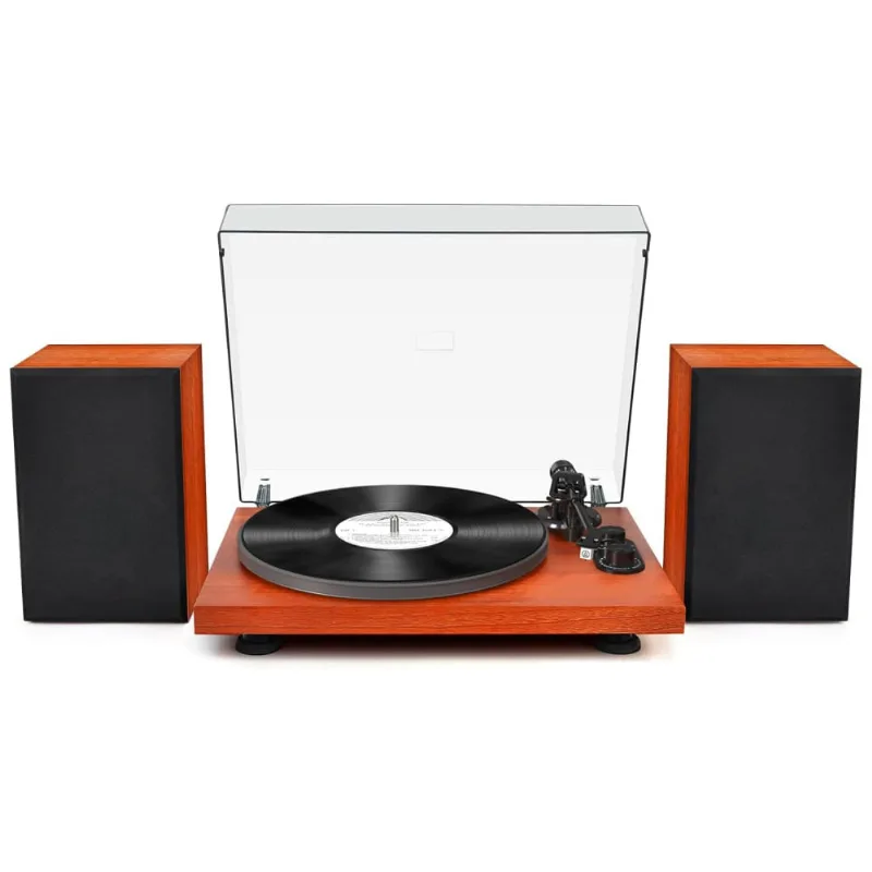 Udreamer Ud001 Vitrola, Toca Discos Retro 3 Velocidades Com Bluetooth E Aux, Marrom