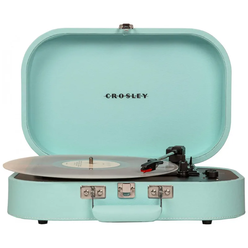 Vitrola Toca Discos Retro Vitrola, 3 Velocidades Com Bluetooth, 110v, Crosley Cr8009a Tu, Azul