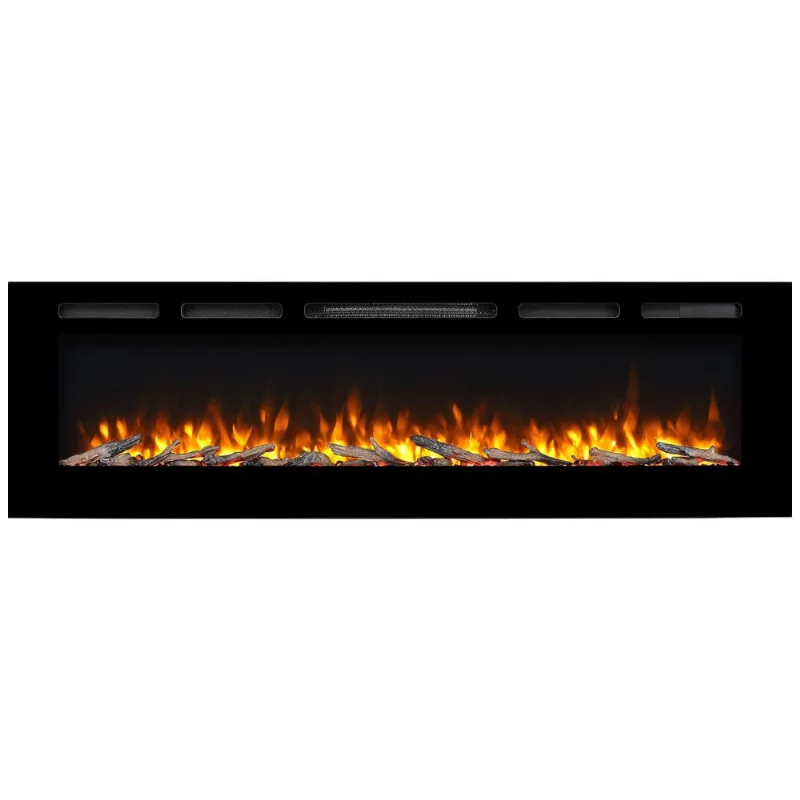 Lareira Eletrica De Embutir A50x172l, Com Controle Remoto, 1500w, 110v, Puraflame Ef175b, Preto