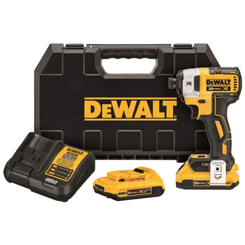 Kit Chave De Impacto 3 Velocidades Com 2 Baterias 20v Max Xr, Carregador E Bolsa De Transporte, Dewalt Dcf887d2, Preto