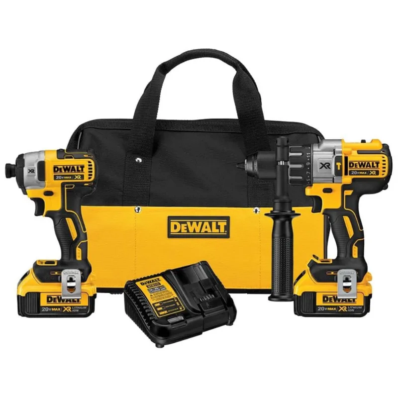 Kit Chave De Impacto Dcf887 E Furadeira Dcd996 Com 2 Baterias, Carregador E Bolsa De Transporte, Dewalt Dck299m2, Amarelo