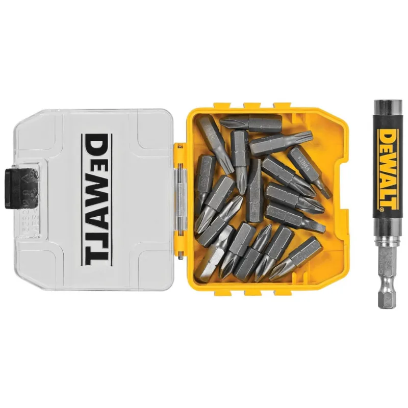 Conjunto De Guia De Acionamento Magnetico 18 Pecas, Dewalt Dwaf2058cs, Amarelo