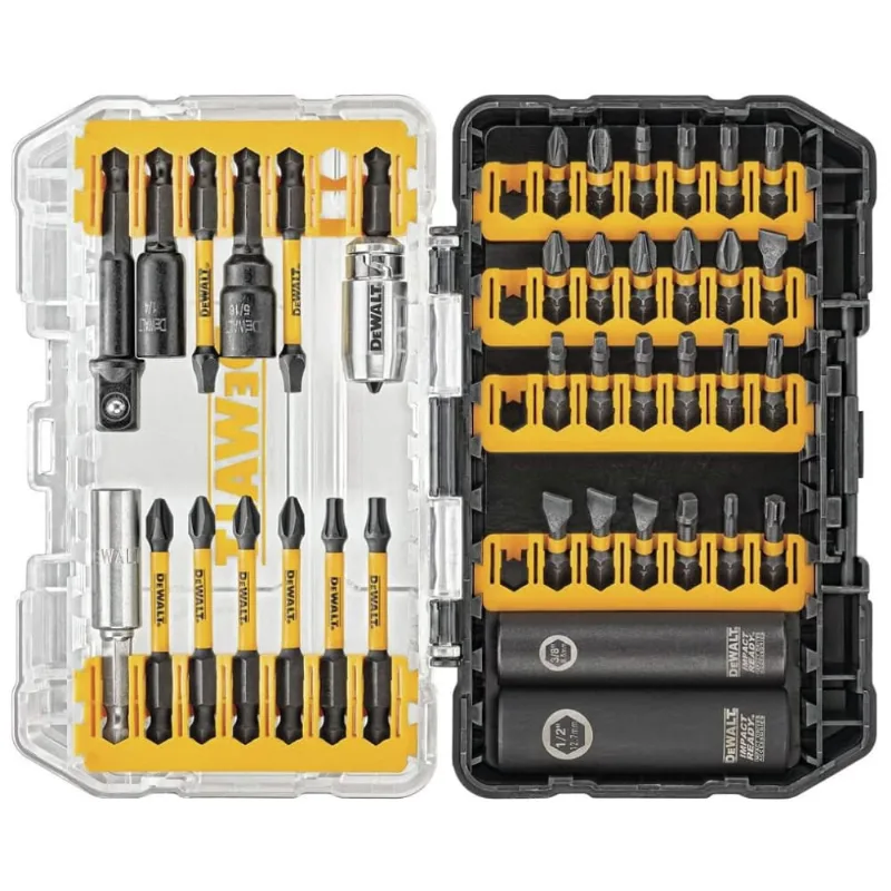 Kit Brocas De Chaves 42 Pecas Com Chave Flextorq E Estojo, Dewalt Dwa2ngft40ir, Amarelo