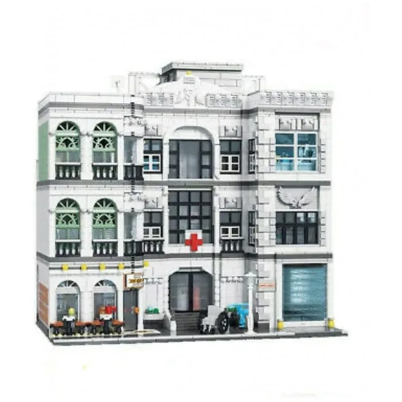 Kit de Construção com 4954 Peças para 16 Anos ou mais, GENERAL JIMS Hospital Building, Branco