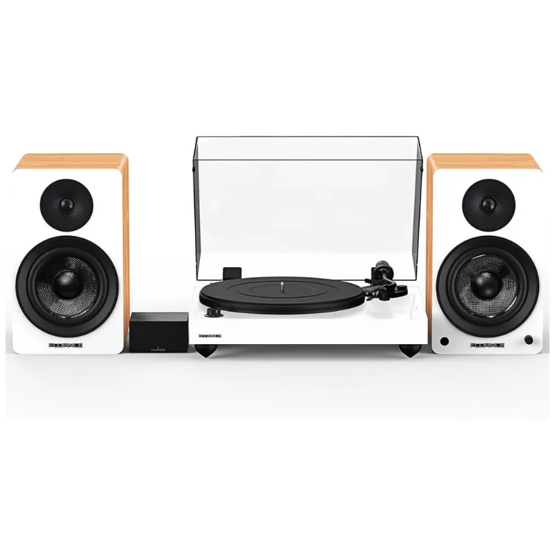 Vitrola Toca Discos Retrô Com Pré Amplificador E Alto Falantes, 120w, 110v, Fluance Rt82whpa61w, Marrom Escuro