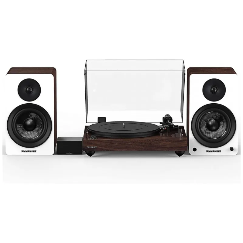Vitrola Toca Discos Retro Com Pre Amplificador E Alto Falantes, 120w, 110v, Fluance Rt82wpa61ww, Marrom Escuro