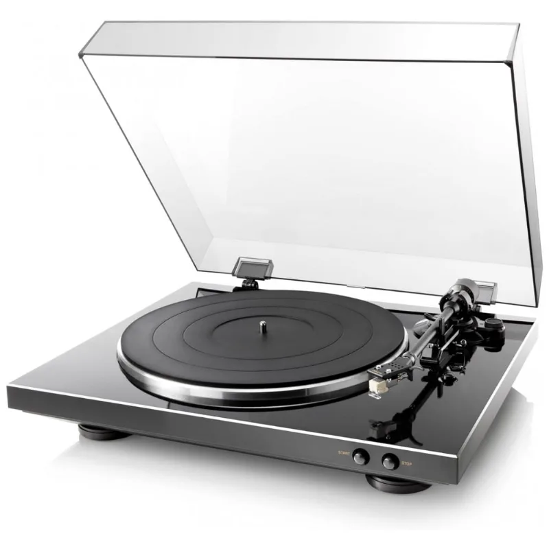 Vitrola Toca Discos Automatico Com Equalizador, Desing Exclusivo E 2 Velocidades 33 E 45 Rpm, 110v, Denon Dp 300f, Preto