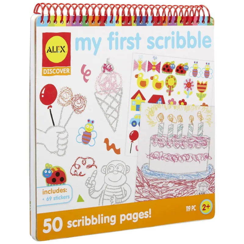 Discover Livro De Atividades Criativas Com 69 Adesivos E 50 Paginas Para Criancas De 2 Anos Ou Mais, Alex Toys 1502, Azul