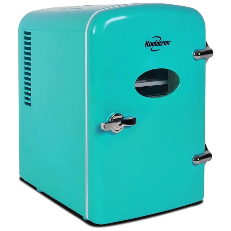 Mini Geladeira Para Skincare G Retro 4 Litros, 12v, 110v, Koolatron Krt04 G, Azul