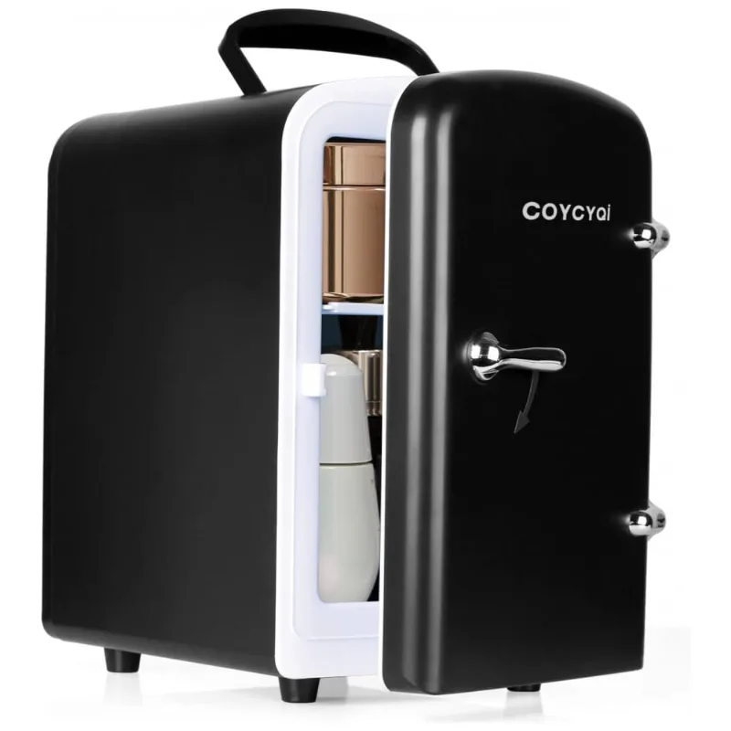 Mini Geladeira Para Skincare 4 Litros Com Usb Portatil, 12v, 110v, Coycyqi Etc4, Preto
