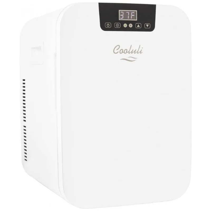 Mini Geladeira Para Skincare 20 Litros Com Controle De Temperatura Digital, 12v, Branca, 110v, Cooluli C20ldxw, Caqui