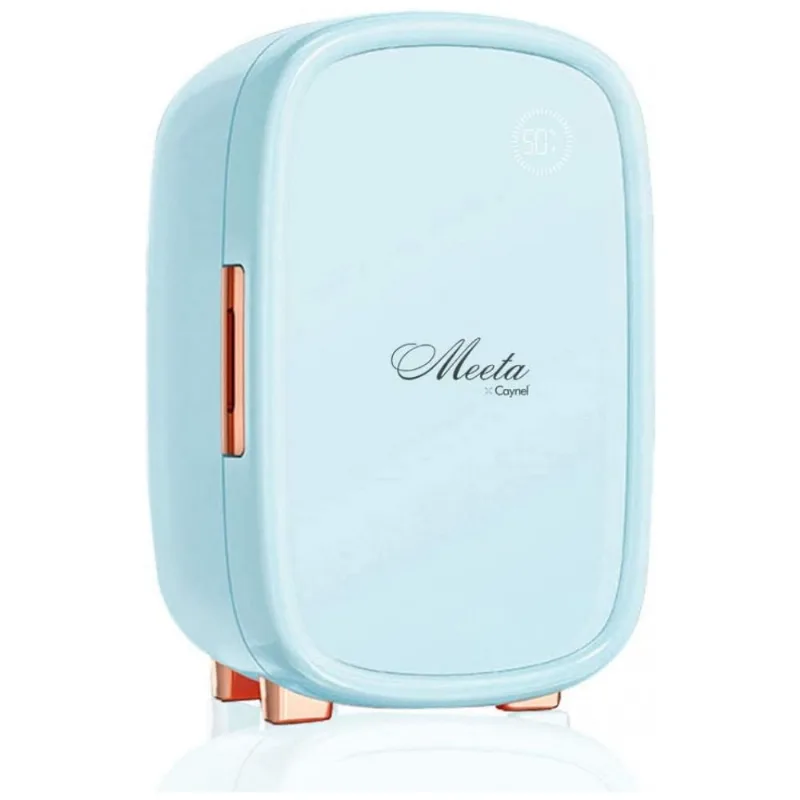 Mini Geladeira Para Skincare 12 Litros, 12v, 110v, Caynel Mj49920 Fba, Azul Claro