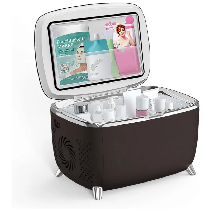 Mini Geladeira Para Skincare 6 Litros, 12v, 110v, Living Enrichment Cba 6l, Preto