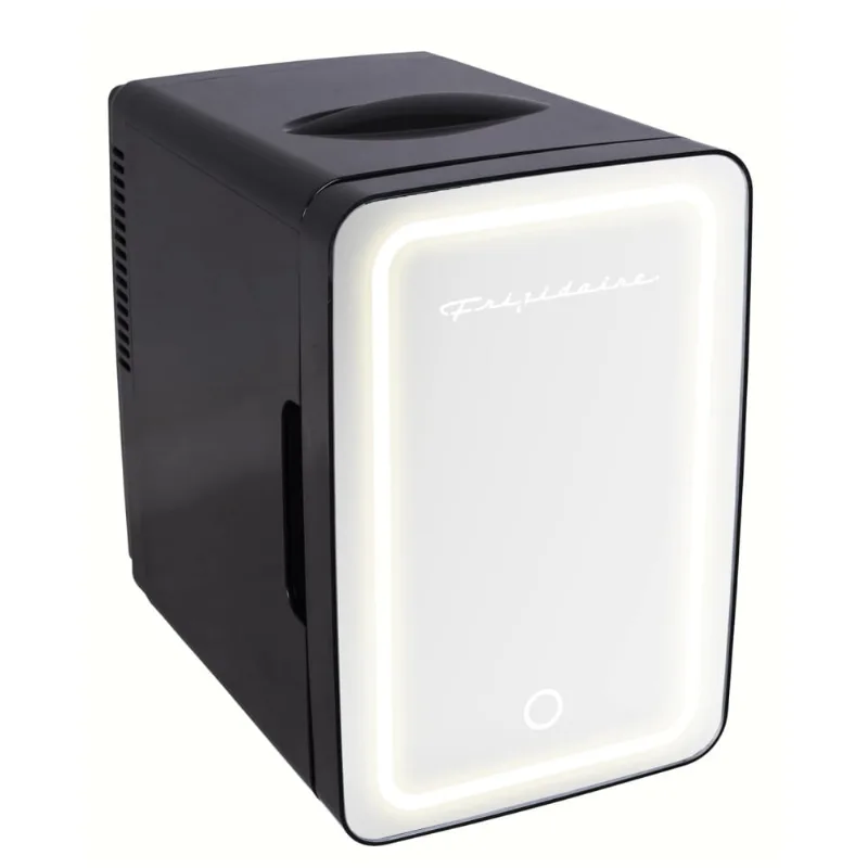 Mini Geladeira Para Skincare 6,5 Litros Com Led, 12v, 110v, Frigidaire Efmis170 Black, Preto