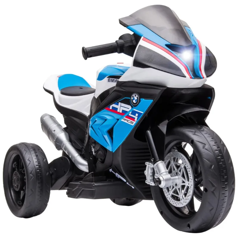 Moto Elétrica Infantil A Bateria 12v 3 Rodas Com Sons, Bmw, Aosom, Azul