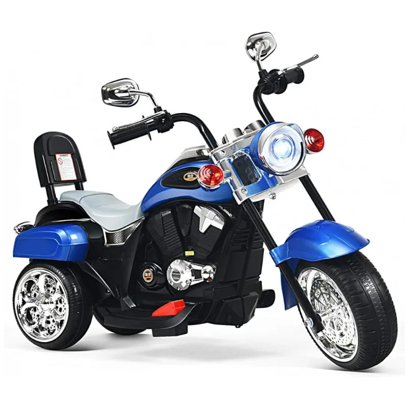 Moto Elétrica Infantil HONEY JOY a Bateria 6V 3 Rodas com Sons e Luzes, Idade Rec 3 a 5 Anos, Vermelha 110v
