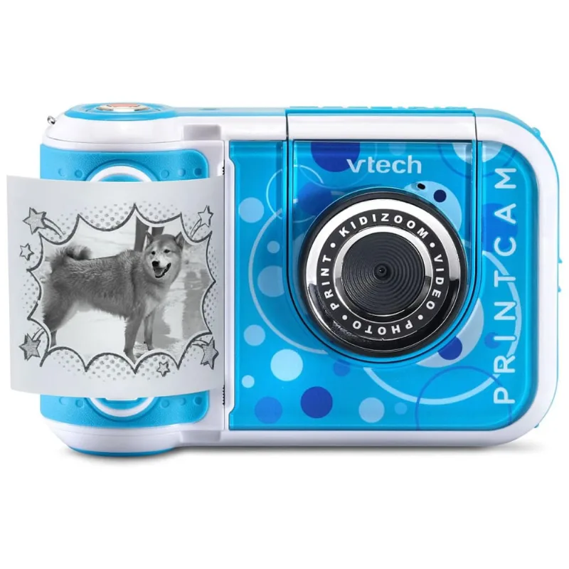 Camera Divertida Com Impressao Instantanea Ate 80 Fotos Para Criancas De 4 A 11 Anos, Vtech, Azul