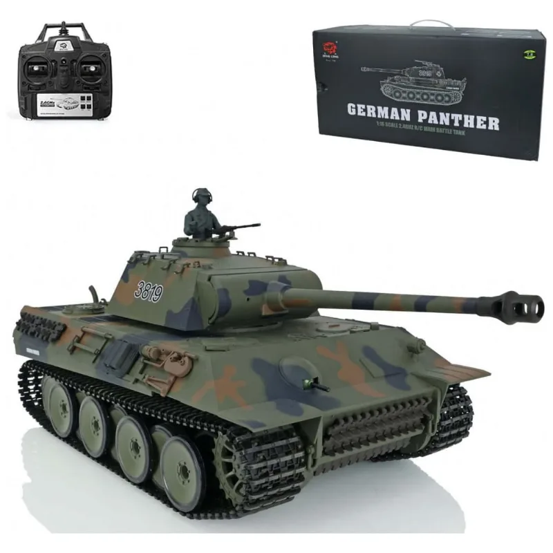 Tanque de Guerra TOUCAN RC HOBBY German Panther 3819 com Controle Remoto, Escala 116, Verde