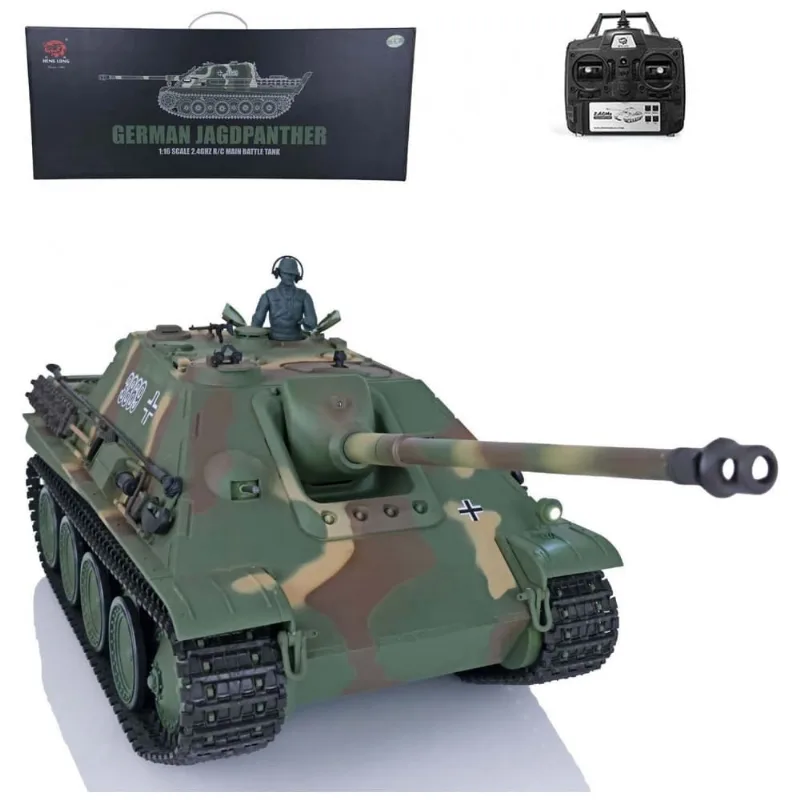 Tanque de Guerra TOUCAN RC HOBBY Henglong Jadpanther 3869 com Controle Remoto, Escala 116, Camuflado