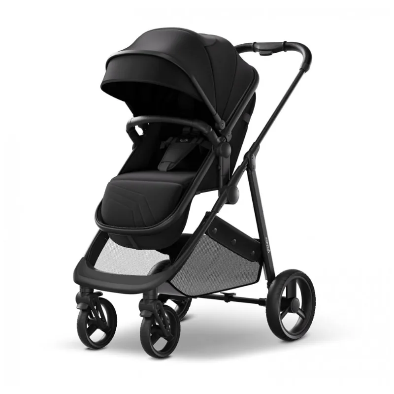 Carrinho de Bebê 2 em 1 Mompush Wiz com Assento Reversível, Preto
