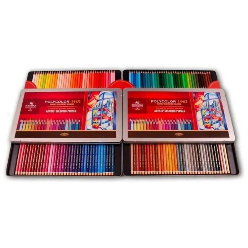 Kit Lápis de Cor Profissional com Estojo 144 peças, Czech KOHINOOR 3828