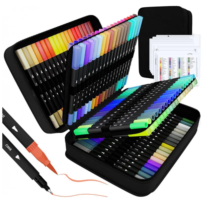 Kit de Canetas Profissionais com Bolsa para Transporte, 110 Peças, Sunacme 110v