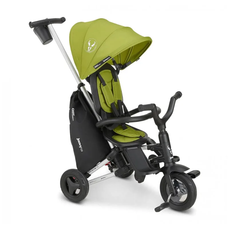 Triciclo Infantil para Passeio com Assento Ajustável 8 Estágios, Idade Recomendada 0,6 a 6 Anos, Joovy, Verde 110v