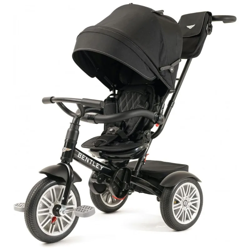 Triciclo Infantil para Passeio com Assento Ajustável 6 Estágios, Idade Recomendada 1 a 5 Anos, Bentley, Preto 110v