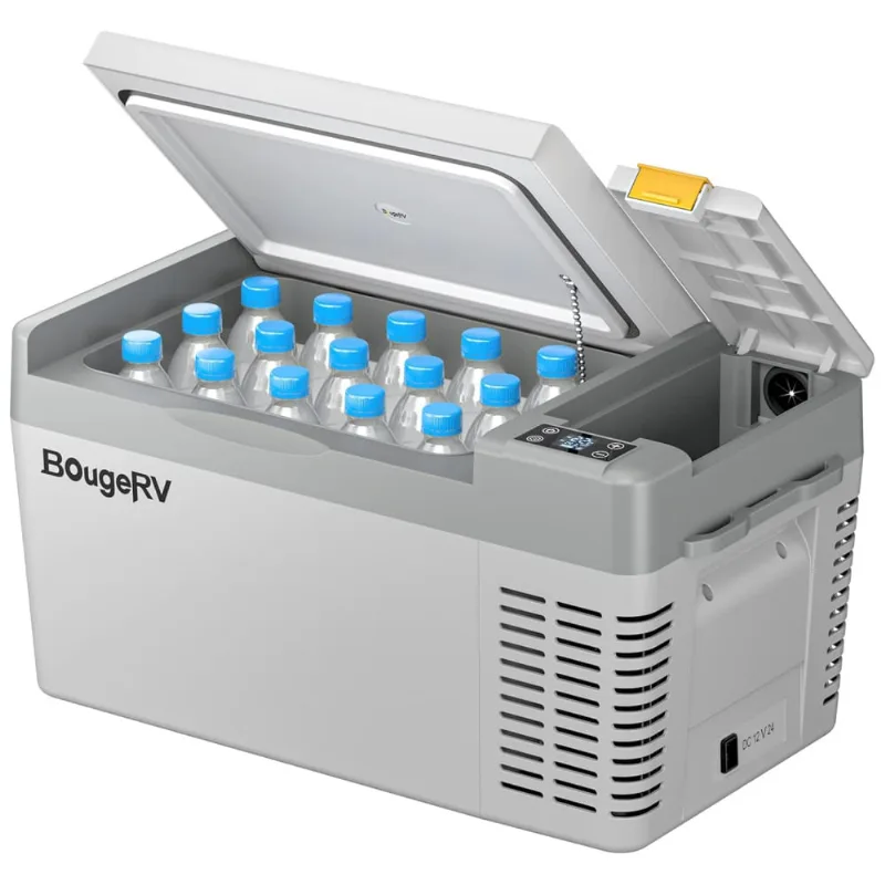 Cooler Eletrico Automotivo Portatil 21 Litros Com Compressor, Bougerv Crpro20, Cinza