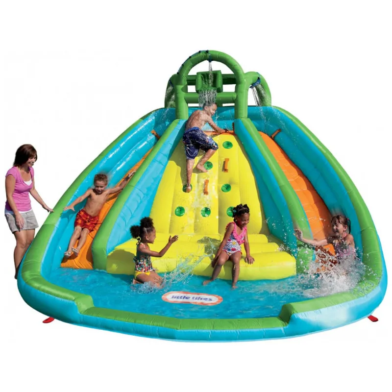 Toboagua Inflavel Com Parede De Escada Para Ate 4 De 5 A 10 Anos, Little Tikes