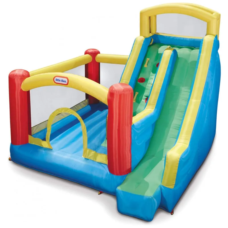 Escorregador Inflavel 3 Em 1 Com Parede De Escalada E Pula Pula Para Ate 3 Criancas, Little Tikes