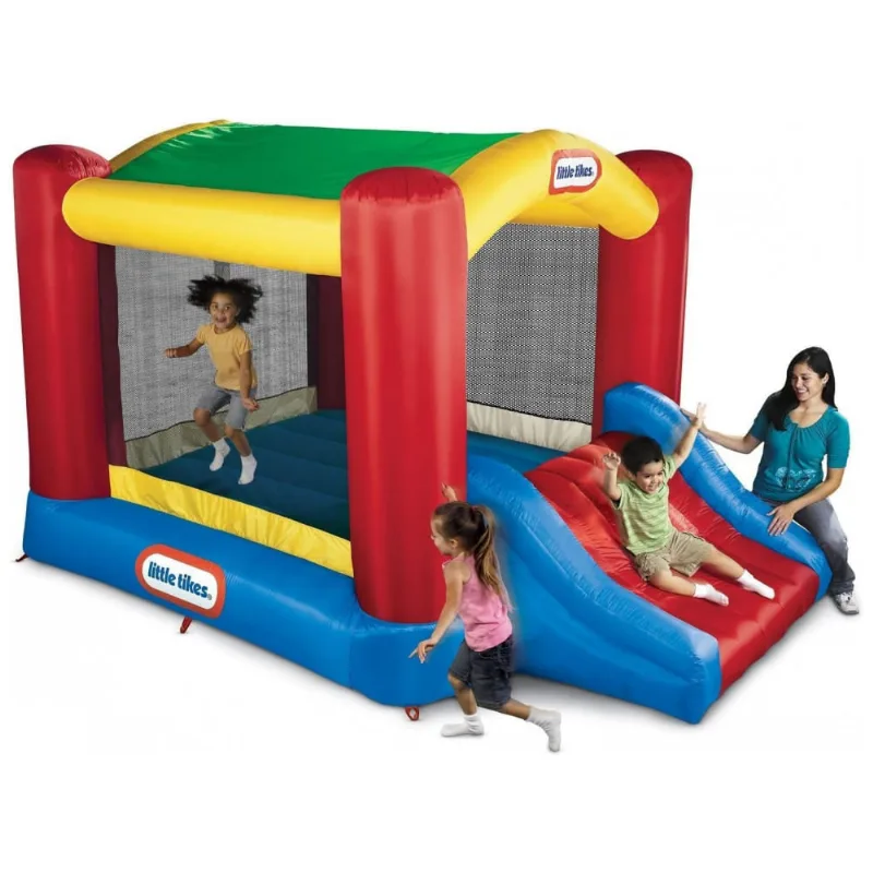 Pula Pula Inflavel Com Escorregador Para Ate 3 Criancas De 3 A 8 Anos, Little Tikes