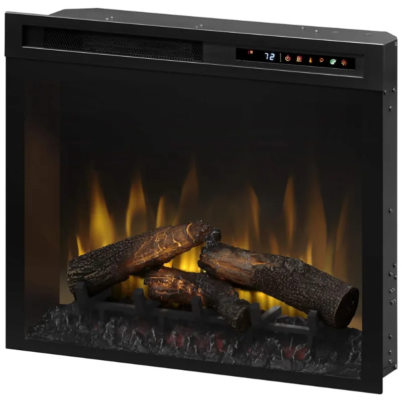 Lareira Eletrica De Embutir A59x69l Com Controle Remoto E Chamas Multicolorida, 110v, Dimplex Xhd28l, Preta