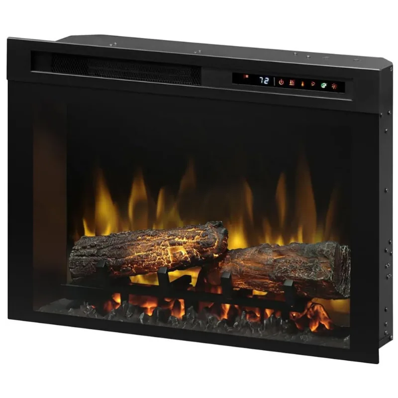Lareira Eletrica De Embutir A58x83l Com Controle Remoto E Chamas Multicolorida, 110v, Dimplex Xhd33l, Preta