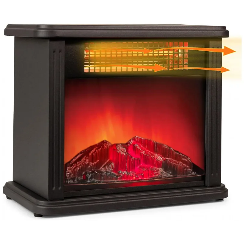Lareira Eletrica Com Chamas 3d Ajustaveis, 300, 700w, 110v, Comfort Zone, Preta