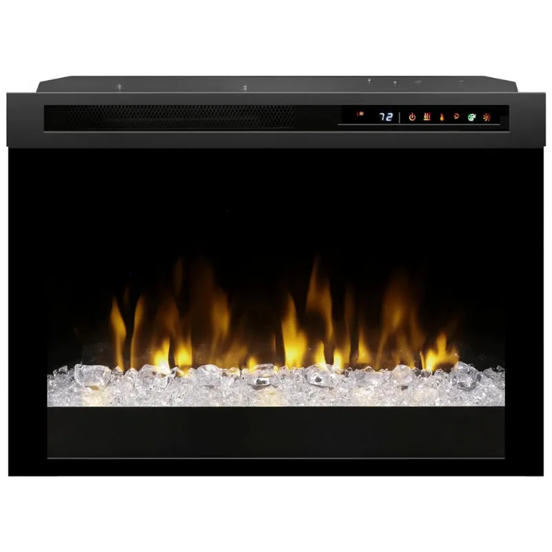 Lareira Eletrica De Embutir A48x66l Com Controle Remoto E Acrilico Ember, 110v, Dimplex Xhd26g, Preta