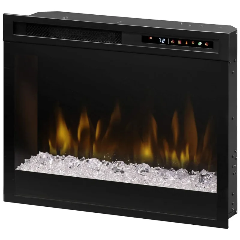Lareira Eletrica De Embutir A53x58l Com Controle Remoto E Acrilico Ember, 110v, Dimplex Xhd28g, Preta