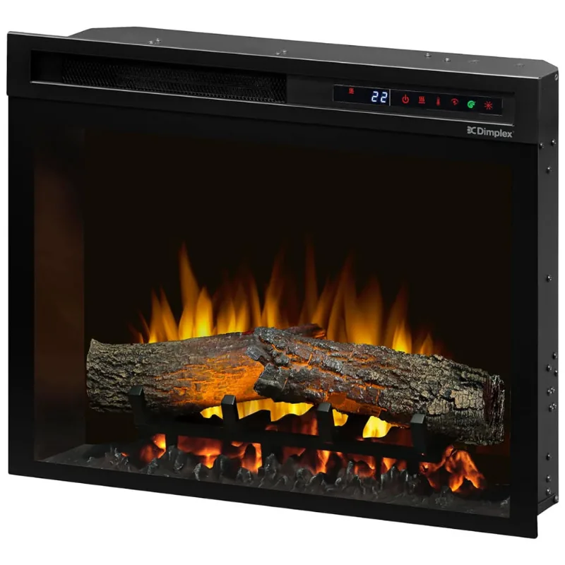 Lareira Eletrica De Embutir A53x58l Com Toras E Chamas Multicoloridas Realistas, 110v, Dimplex Xhd23l, Preta