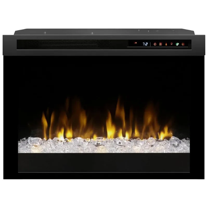 Lareira Eletrica De Embutir A58x83l Com Controle Remoto E Acrilico Ember, 110v, Dimplex Xhd33g, Preta